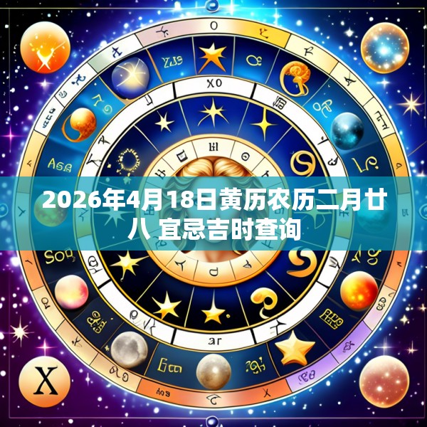 2026年4月18日黄历农历二月廿八 宜忌吉时查询