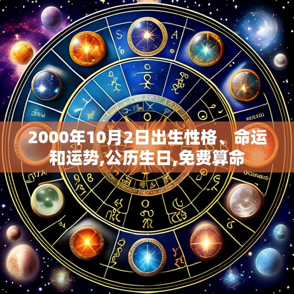 2000年10月2日出生性格、命运和运势,公历生日,免费算命