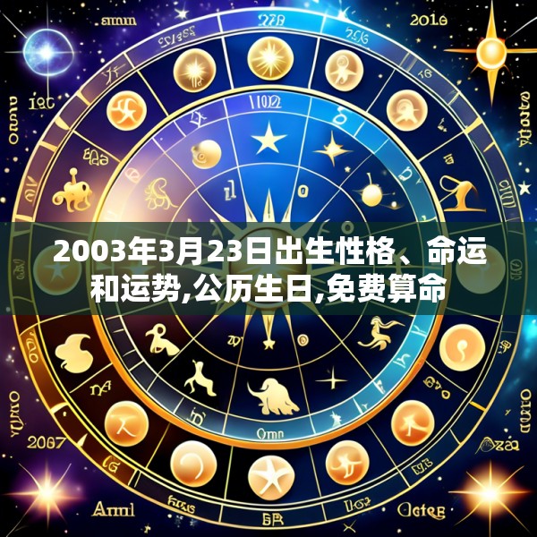 2003年3月23日出生性格、命运和运势,公历生日,免费算命