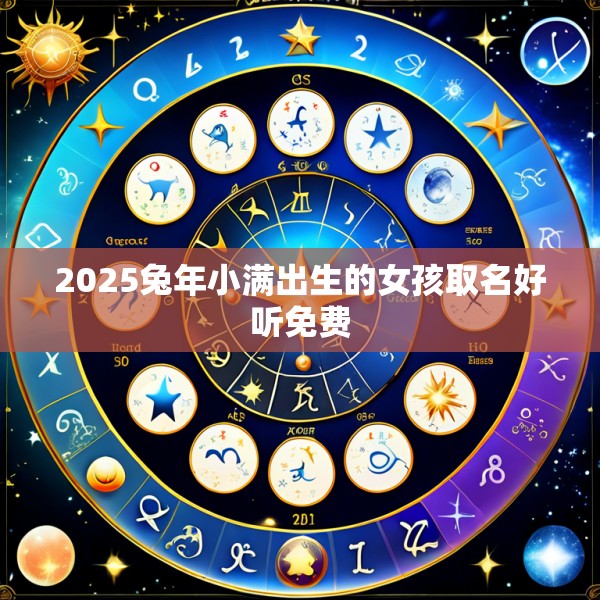 2025兔年小满出生的女孩取名好听免费