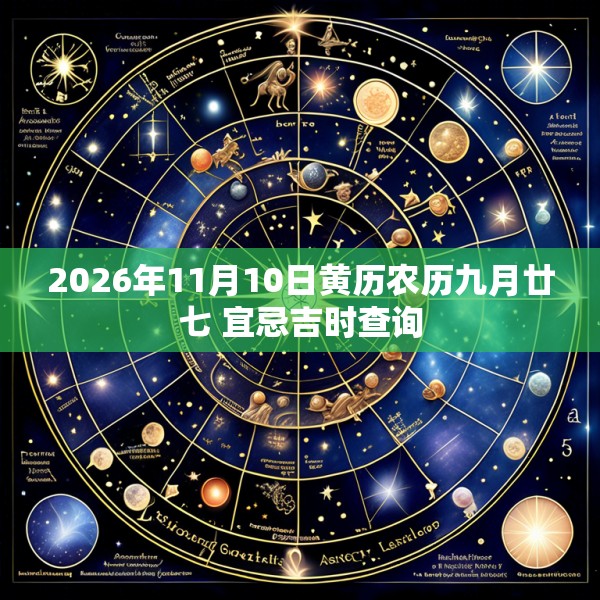 2026年11月10日黄历农历九月廿七 宜忌吉时查询