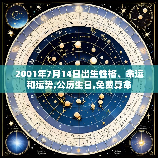 2001年7月14日出生性格、命运和运势,公历生日,免费算命