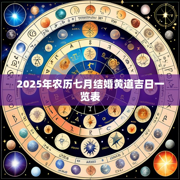 2025年农历七月结婚黄道吉日一览表