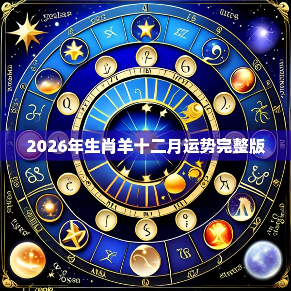2026年生肖羊十二月运势完整版