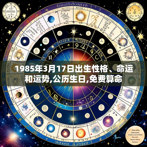 1985年3月17日出生性格、命运和运势,公历生日,免费算命