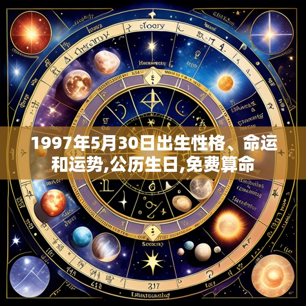 1997年5月30日出生性格、命运和运势,公历生日,免费算命
