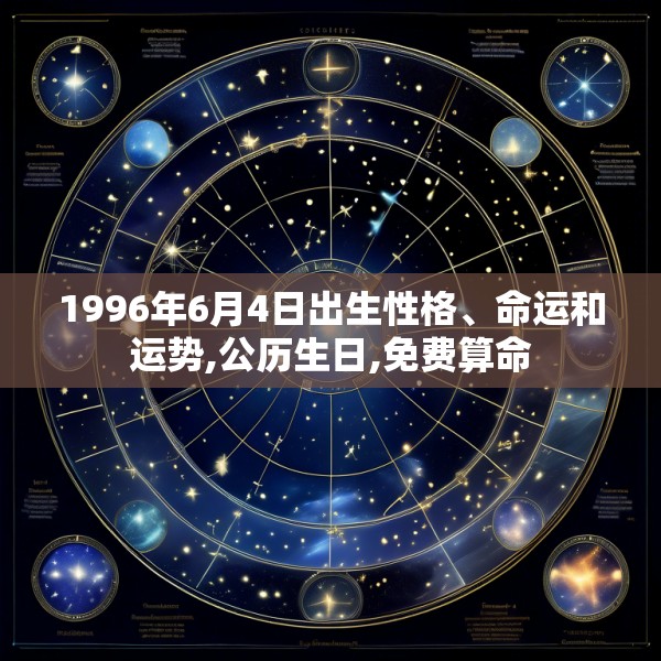 1996年6月4日出生性格、命运和运势,公历生日,免费算命