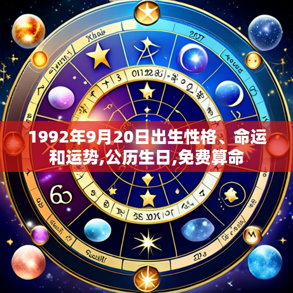 1992年9月20日出生性格、命运和运势,公历生日,免费算命