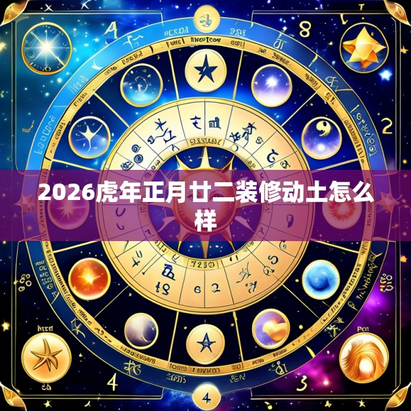 2026虎年正月廿二装修动土怎么样