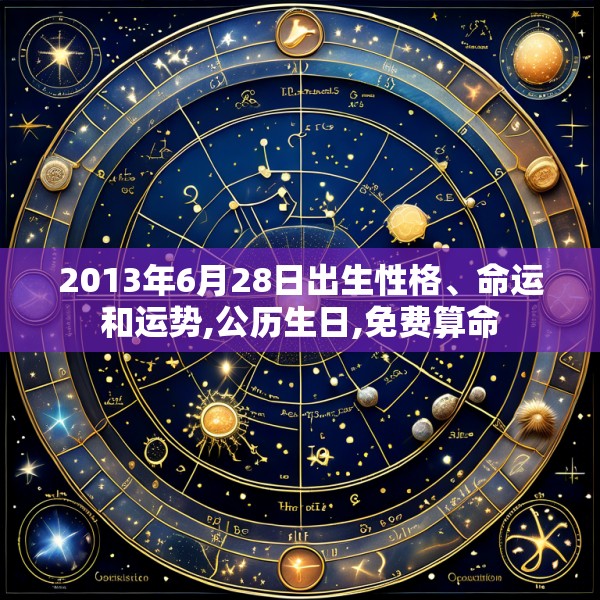 2013年6月28日出生性格、命运和运势,公历生日,免费算命