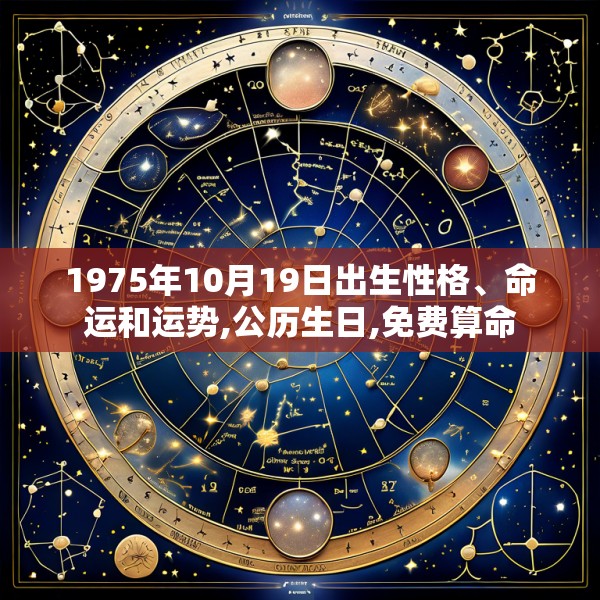 1975年10月19日出生性格、命运和运势,公历生日,免费算命