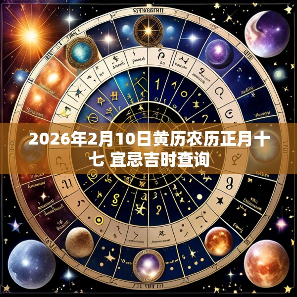 2026年2月10日黄历农历正月十七 宜忌吉时查询