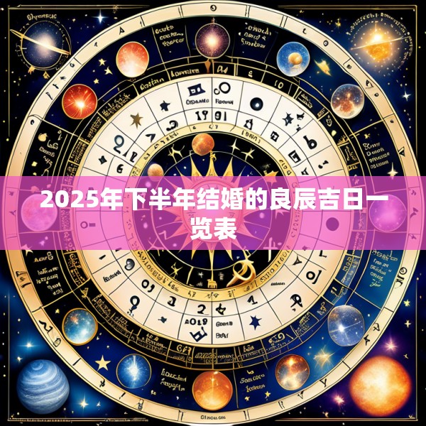 2025年下半年结婚的良辰吉日一览表