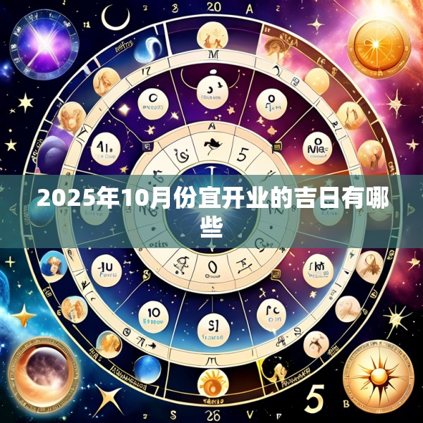 2025年10月份宜开业的吉日有哪些