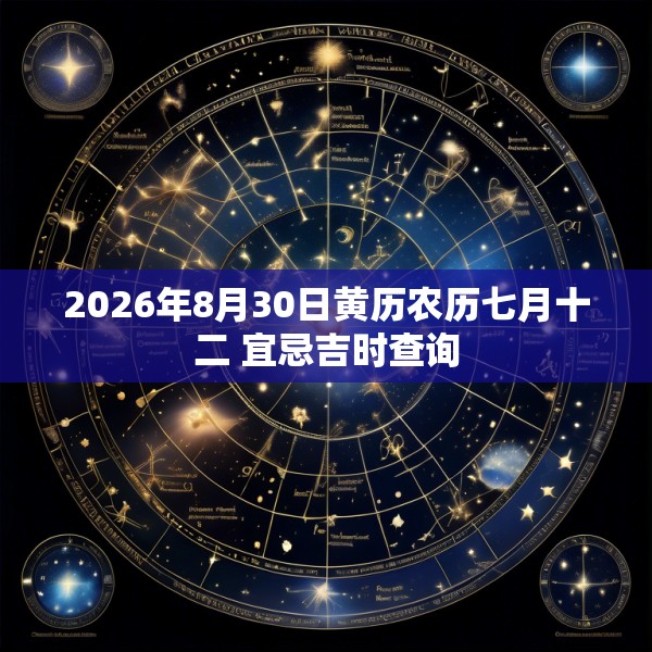 2026年8月30日黄历农历七月十二 宜忌吉时查询