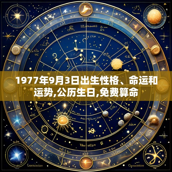 1977年9月3日出生性格、命运和运势,公历生日,免费算命