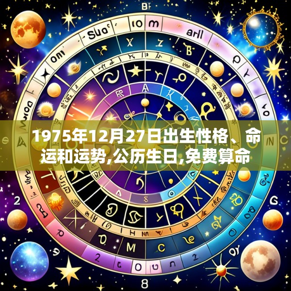 1975年12月27日出生性格、命运和运势,公历生日,免费算命