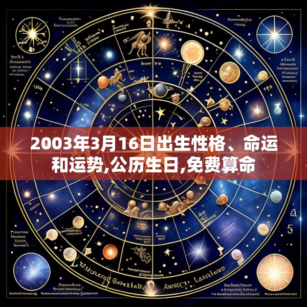 2003年3月16日出生性格、命运和运势,公历生日,免费算命