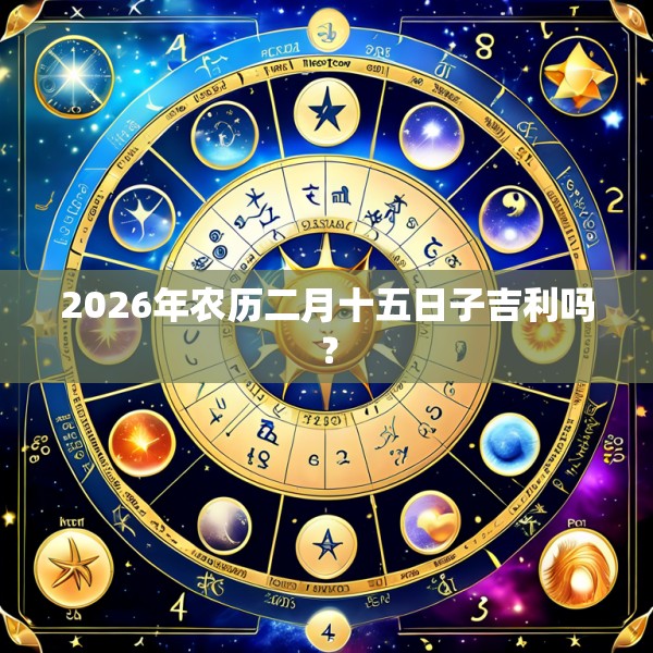 2026年农历二月十五日子吉利吗？