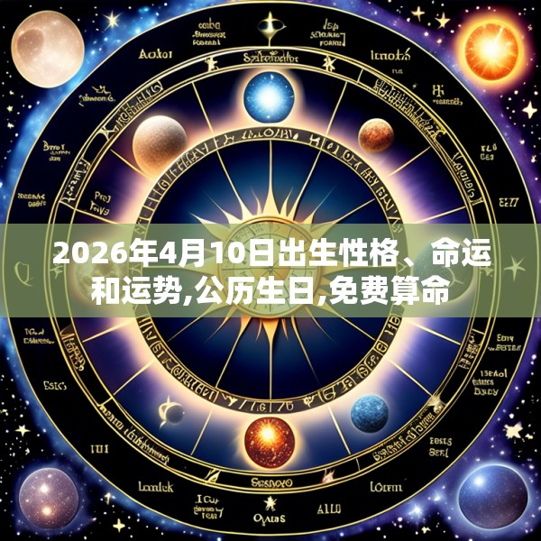 2026年4月10日出生性格、命运和运势,公历生日,免费算命
