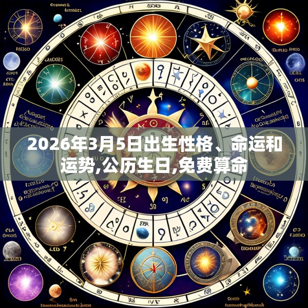 2026年3月5日出生性格、命运和运势,公历生日,免费算命