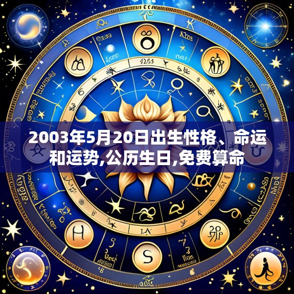 2003年5月20日出生性格、命运和运势,公历生日,免费算命