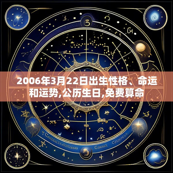 2006年3月22日出生性格、命运和运势,公历生日,免费算命