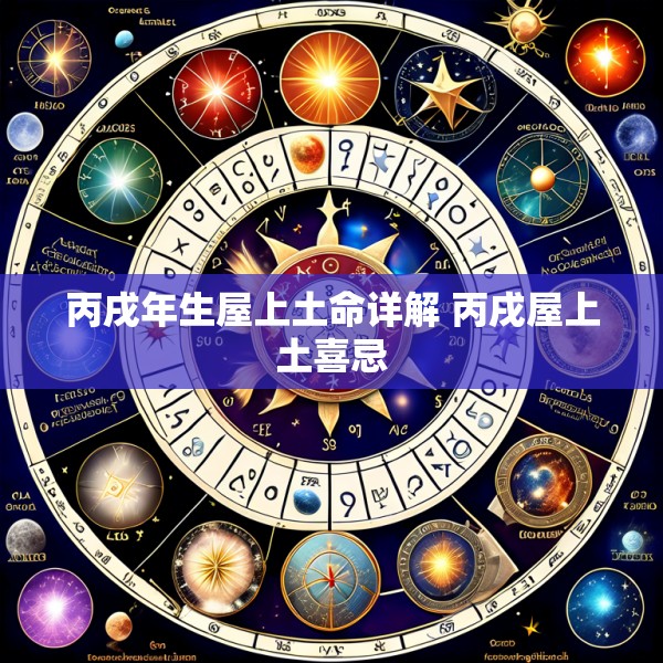 丙戌年生屋上土命详解 丙戌屋上土喜忌
