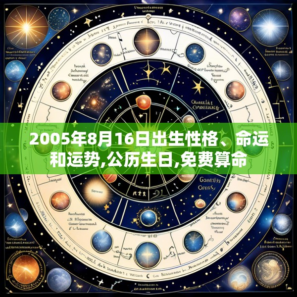 2005年8月16日出生性格、命运和运势,公历生日,免费算命