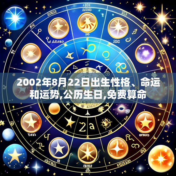 2002年8月22日出生性格、命运和运势,公历生日,免费算命