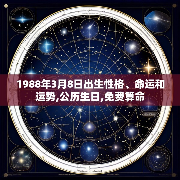 1988年3月8日出生性格、命运和运势,公历生日,免费算命