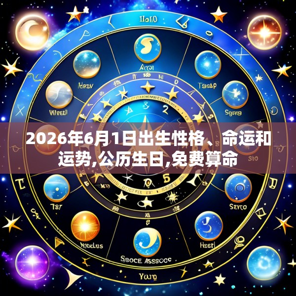 2026年6月1日出生性格、命运和运势,公历生日,免费算命