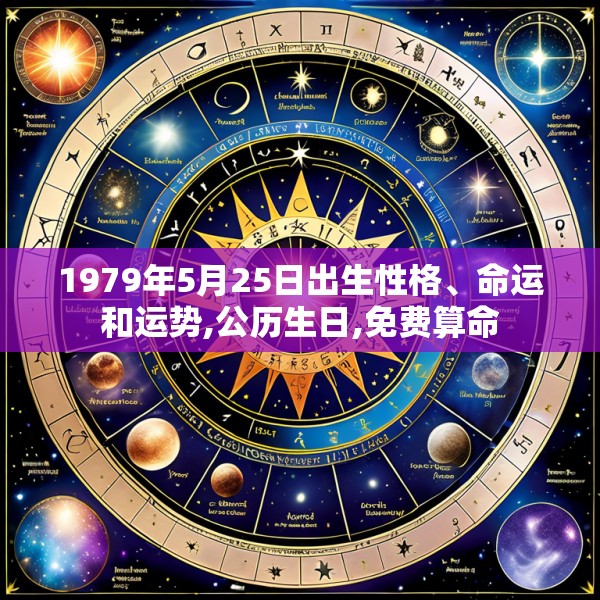 1979年5月25日出生性格、命运和运势,公历生日,免费算命