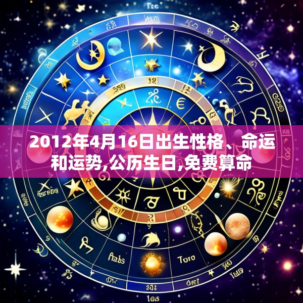 2012年4月16日出生性格、命运和运势,公历生日,免费算命