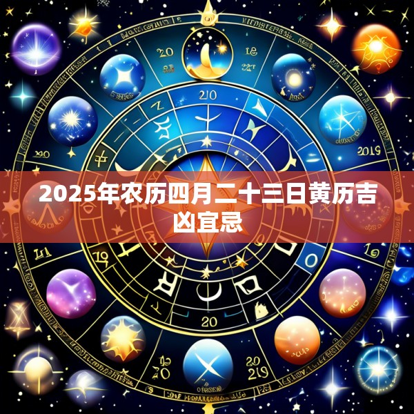 2025年农历四月二十三日黄历吉凶宜忌