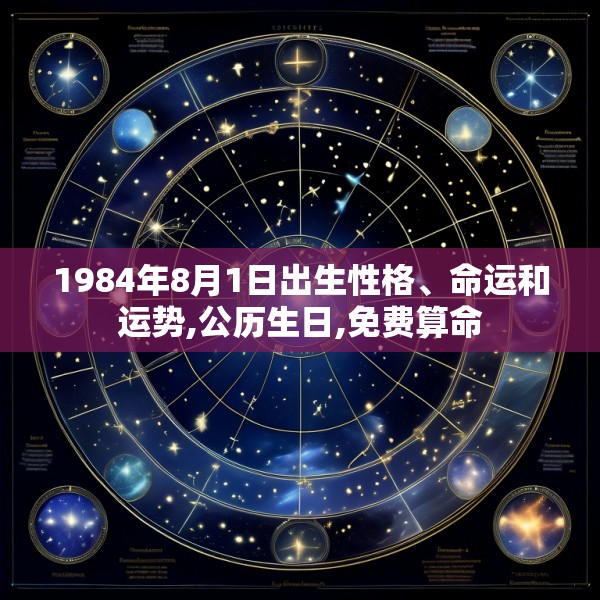 1984年8月1日出生性格、命运和运势,公历生日,免费算命