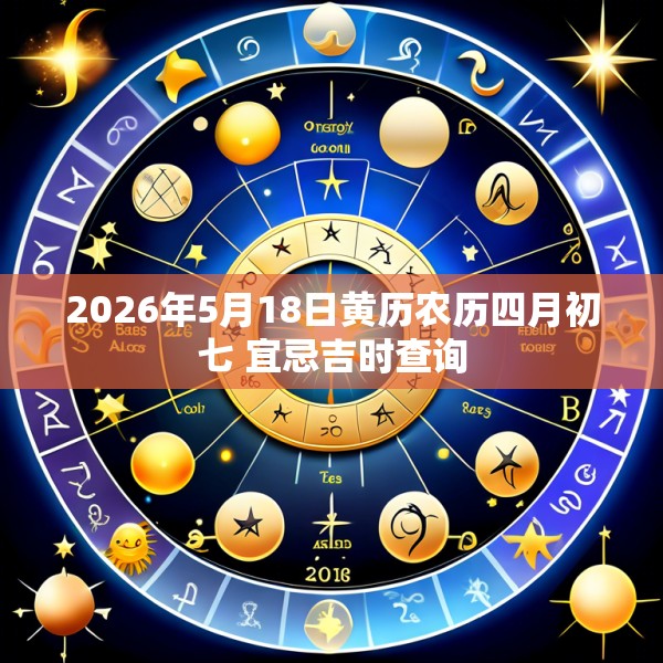 2026年5月18日黄历农历四月初七 宜忌吉时查询