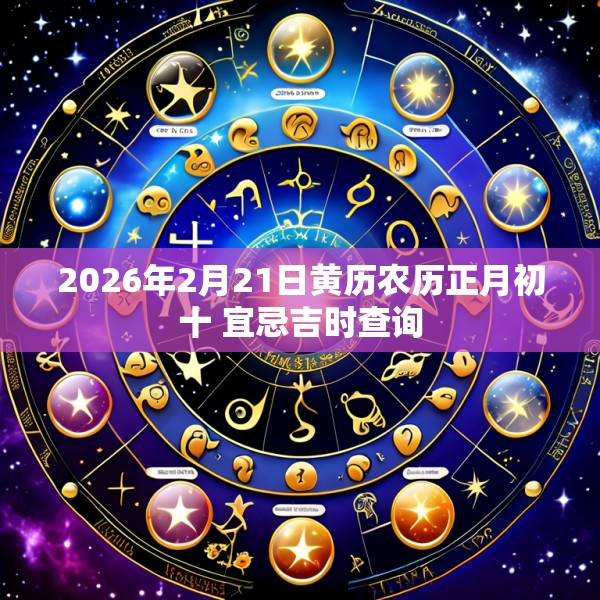 2026年2月21日黄历农历正月初十 宜忌吉时查询
