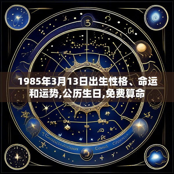 1985年3月13日出生性格、命运和运势,公历生日,免费算命
