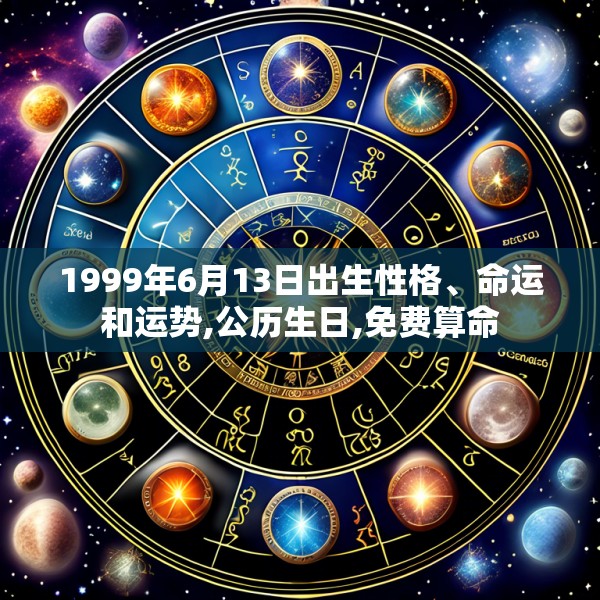 1999年6月13日出生性格、命运和运势,公历生日,免费算命