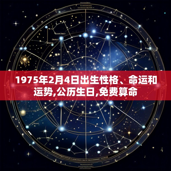 1975年2月4日出生性格、命运和运势,公历生日,免费算命