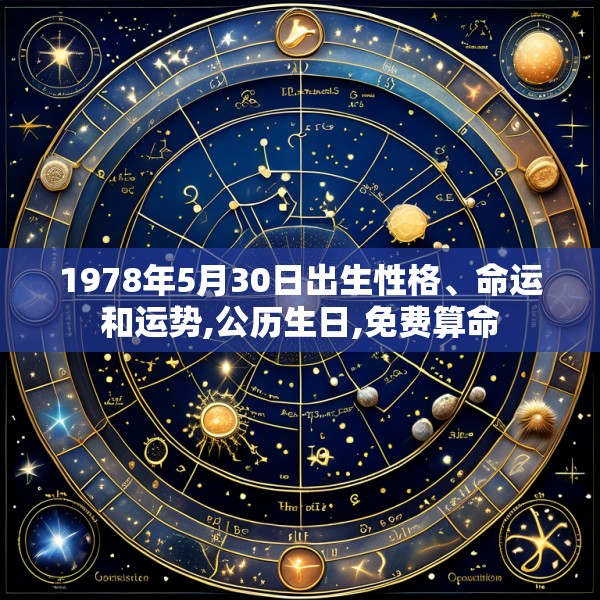 1978年5月30日出生性格、命运和运势,公历生日,免费算命