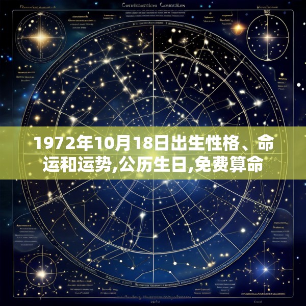 1972年10月18日出生性格、命运和运势,公历生日,免费算命