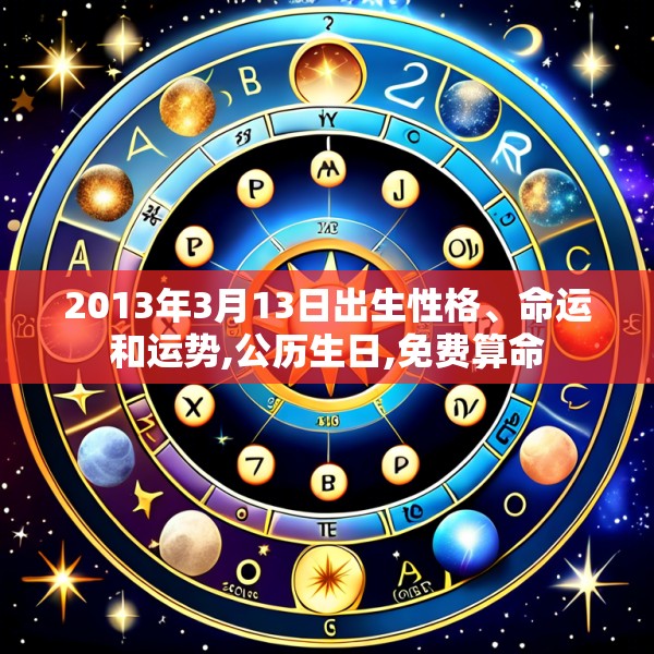 2013年3月13日出生性格、命运和运势,公历生日,免费算命