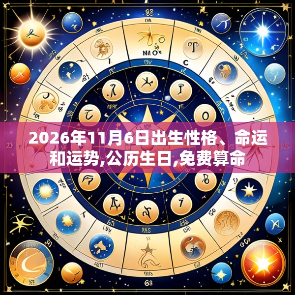 2026年11月6日出生性格、命运和运势,公历生日,免费算命