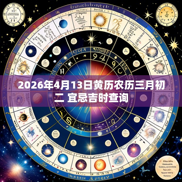 2026年4月13日黄历农历三月初二 宜忌吉时查询