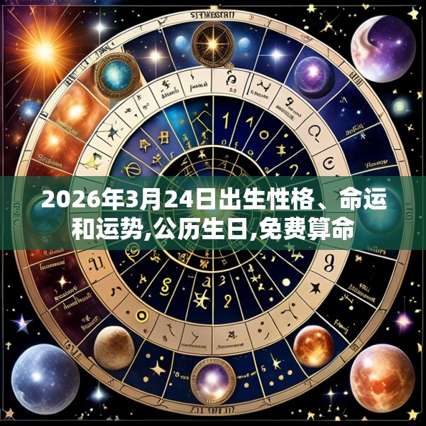 2026年3月24日出生性格、命运和运势,公历生日,免费算命