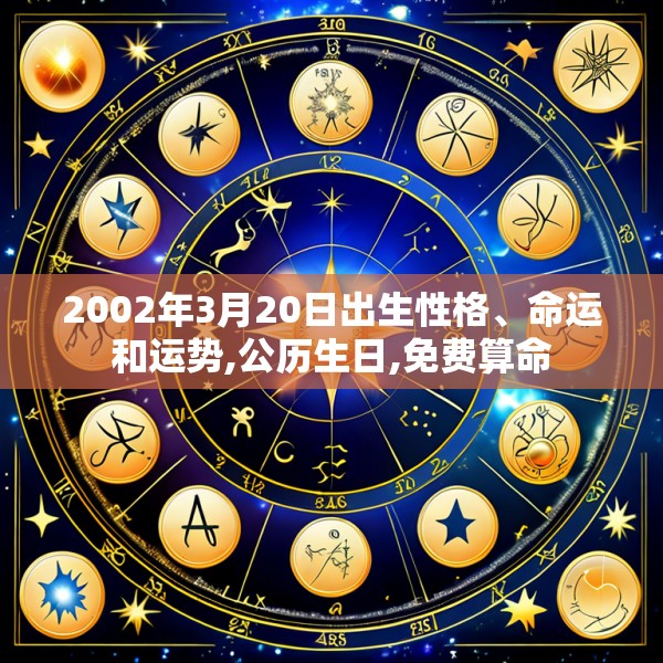 2002年3月20日出生性格、命运和运势,公历生日,免费算命