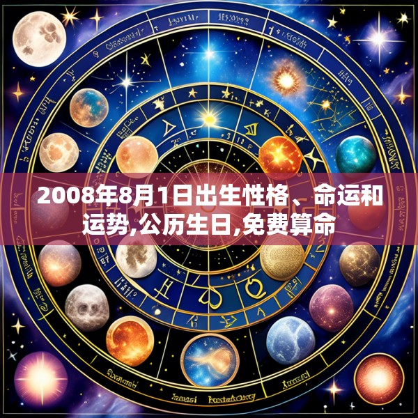 2008年8月1日出生性格、命运和运势,公历生日,免费算命