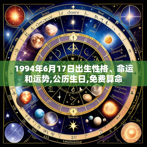 1994年6月17日出生性格、命运和运势,公历生日,免费算命